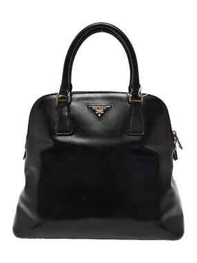 ♥️Prada Saffiano Large Black Saffiano Satchel with Gold-Tone Hardware ♥️